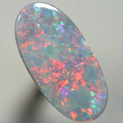SOLID SEMI BLACK OPALS Floral Harlequin pattern, Bright red and green SEE VIDEO